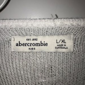 white abercrombie kids sweater